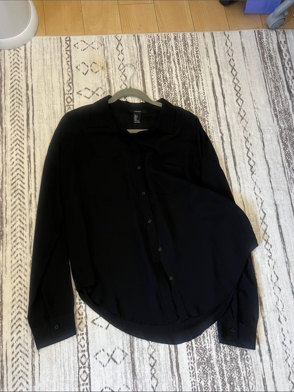 Forever 21 sheet button gown blouse